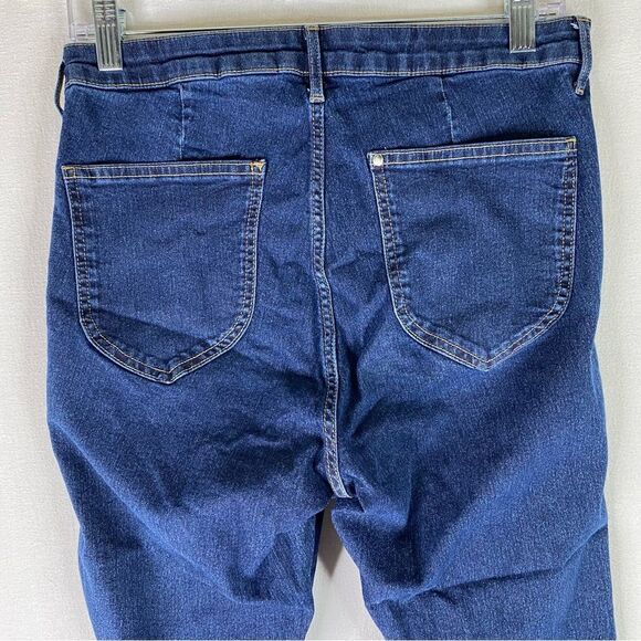 H&M &denim Jeans Women’s 31 Blue Denim High Waist Skinny Ankle Pockets Stretch - Picture 6 of 9